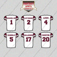 Washington Commanders 2025 Away Jersey Glossy Stickers (Choose Your Player) Page 1