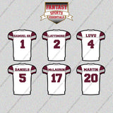 Washington Commanders 2025 Away Jersey Glossy Stickers (Choose Your Player) Page 1