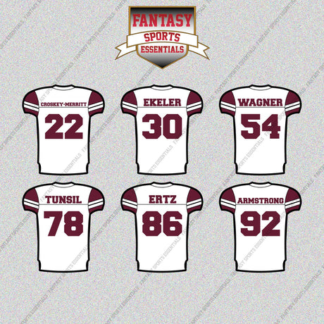 Washington Commanders 2025 Away Jersey Glossy Stickers (Choose Your Player) Page 2
