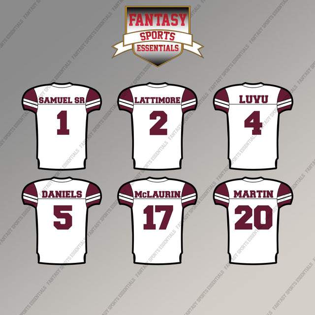 Washington Commanders 2025 Away Jersey Magnets (Choose Your Player) Page 1
