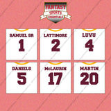 Washington Commanders 2025 Away Jersey Wall Art Prints (Choose Your Player) Page 1 