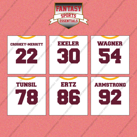 Washington Commanders 2025 Away Jersey Wall Art Prints (Choose Your Player) Page 2