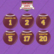 Washington Commanders 2025 Home Jersey Button Pins (Choose Your Player) Page 1