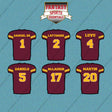 Washington Commanders 2025 Home Jersey Car Decals (Choose Your Player) Page 1