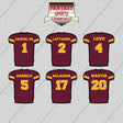 Washington Commanders 2025 Home Jersey Glossy Stickers (Choose Your Player) Page 1