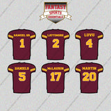 Washington Commanders 2025 Home Jersey Glossy Stickers (Choose Your Player) Page 1
