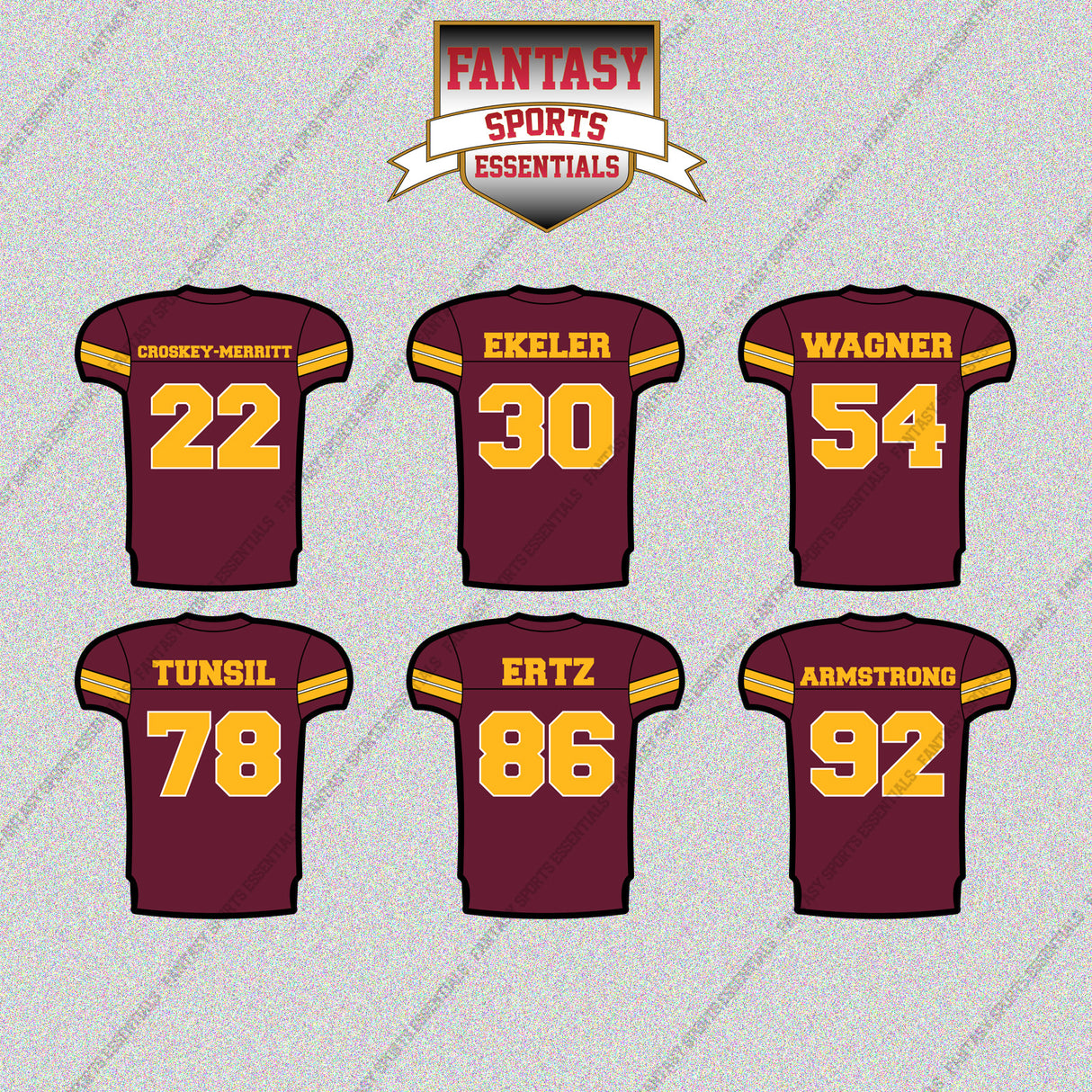 Washington Commanders 2025 Home Jersey Glossy Stickers (Choose Your Player) Page 2