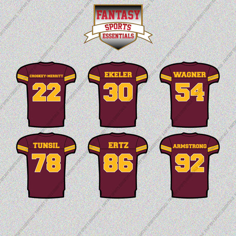 Washington Commanders 2025 Home Jersey Glossy Stickers (Choose Your Player) Page 2
