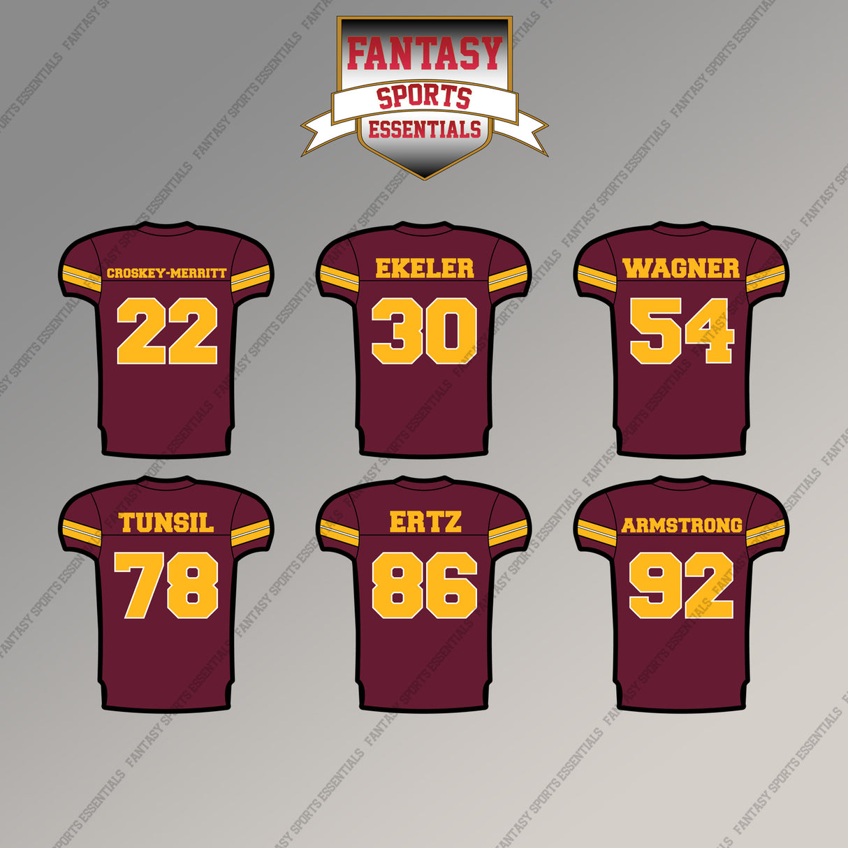 Washington Commanders 2025 Home Jersey Magnets (Choose Your Player) Page 1