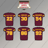 Washington Commanders 2025 Home Jersey Magnets (Choose Your Player) Page 1