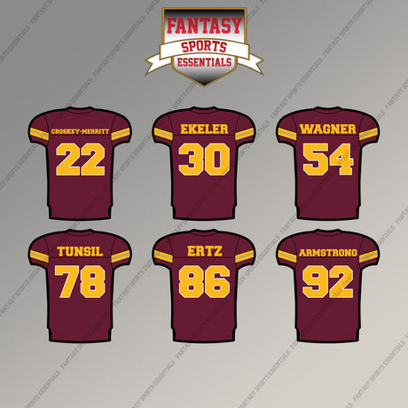 Washington Commanders 2025 Home Jersey Magnets (Choose Your Player) Page 1