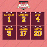 Washington Commanders 2025 Home Jersey Wall Art Prints (Choose Your Player) Page 1
