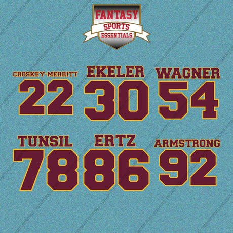 Washington Commanders 2025 Name and Number Car Decals (Choose Your Player) Page 2