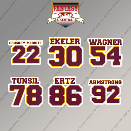 Washington Commanders 2025 Name and Number Magnets (Choose Your Player) Page 2