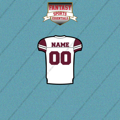 Washington Commanders Personalized Current Away Jersey Car Decals