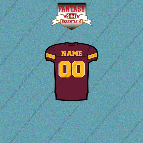 Washington Commanders Personalized Current Home Jersey Car Decals