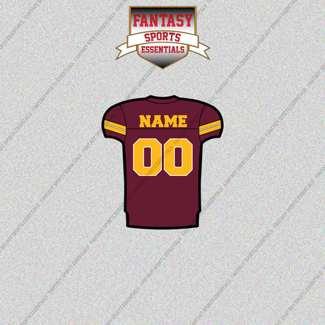 Washington Commanders Personalized Current Home Jersey Glossy Stickers