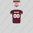 Washington Commanders Personalized Current Home Jersey Glossy Stickers