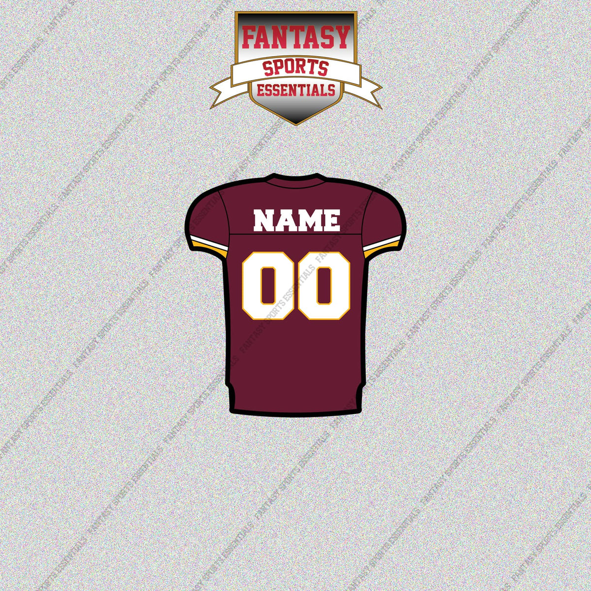 Washington Commanders Personalized Current Home Jersey Glossy Stickers