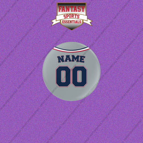 Washington Nationals Personalized Current Away Jersey Buttons