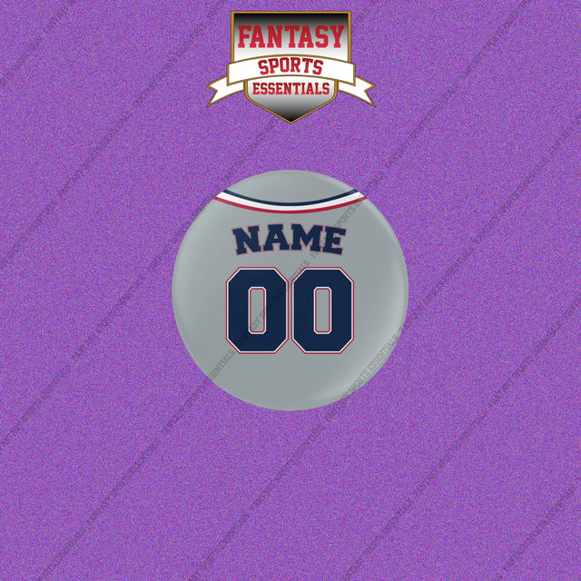 Washington Nationals Personalized Current Away Jersey Buttons