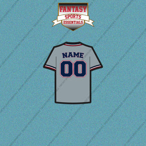 Washington Nationals Personalized Current Away Jersey Car Decals