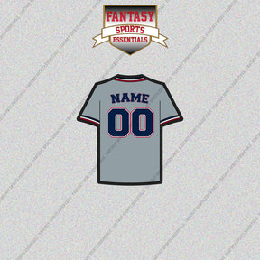 Washington Nationals Personalized Current Away Jersey Glossy Stickers