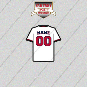 Washington Nationals Personalized Current Home Jersey Glossy Stickers