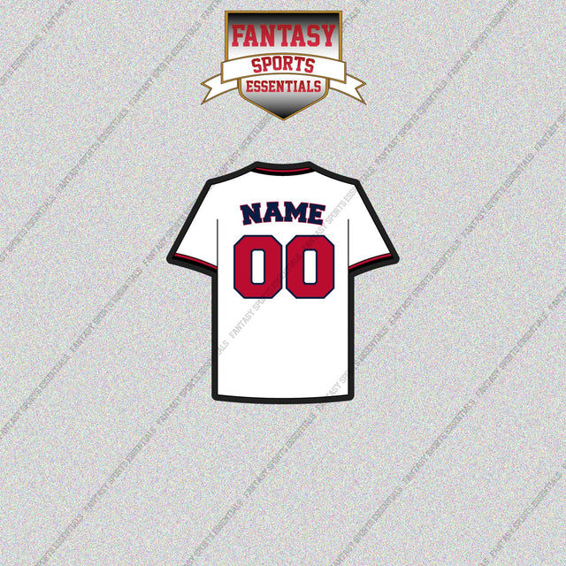 Washington Nationals Personalized Current Home Jersey Glossy Stickers