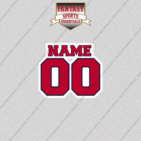 Washington Nationals Personalized Current Name and Number Glossy Stickers
