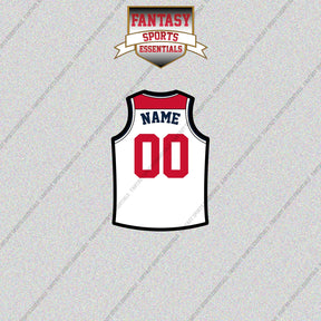 Washington Wizards Personalized Current Away Jersey Glossy Stickers