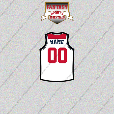 Washington Wizards Personalized Current Away Jersey Glossy Stickers