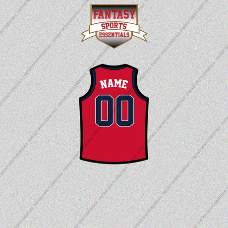 Washington Wizards Personalized Current Home Jersey Glossy Stickers