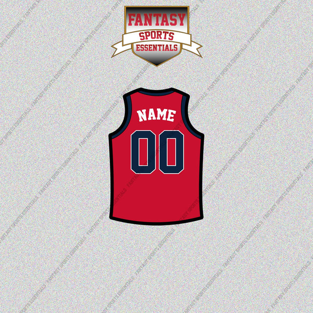 Washington Wizards Personalized Current Home Jersey Glossy Stickers