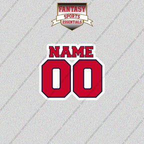 Washington Wizards Personalized Current Name and Number Glossy Stickers