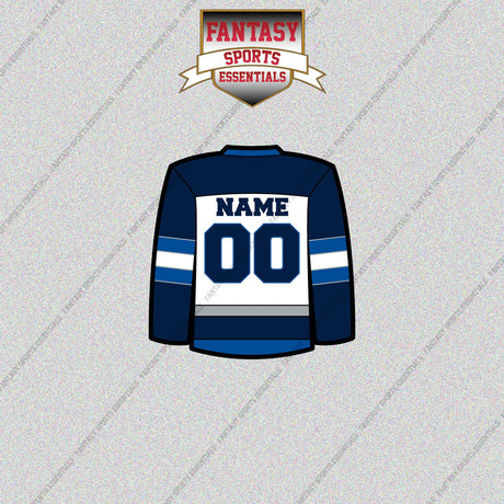 Winnipeg Jets Personalized Current Away Jersey Glossy Stickers