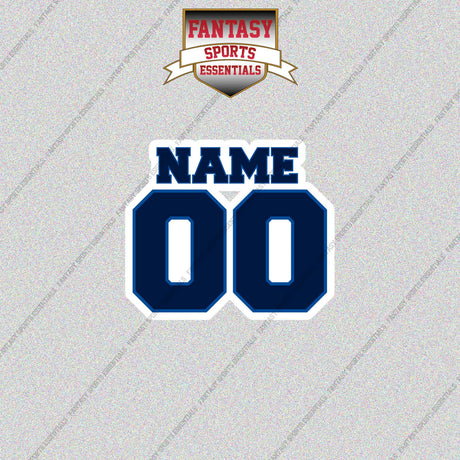 Winnipeg Jets Personalized Current Name and Number Glossy Stickers